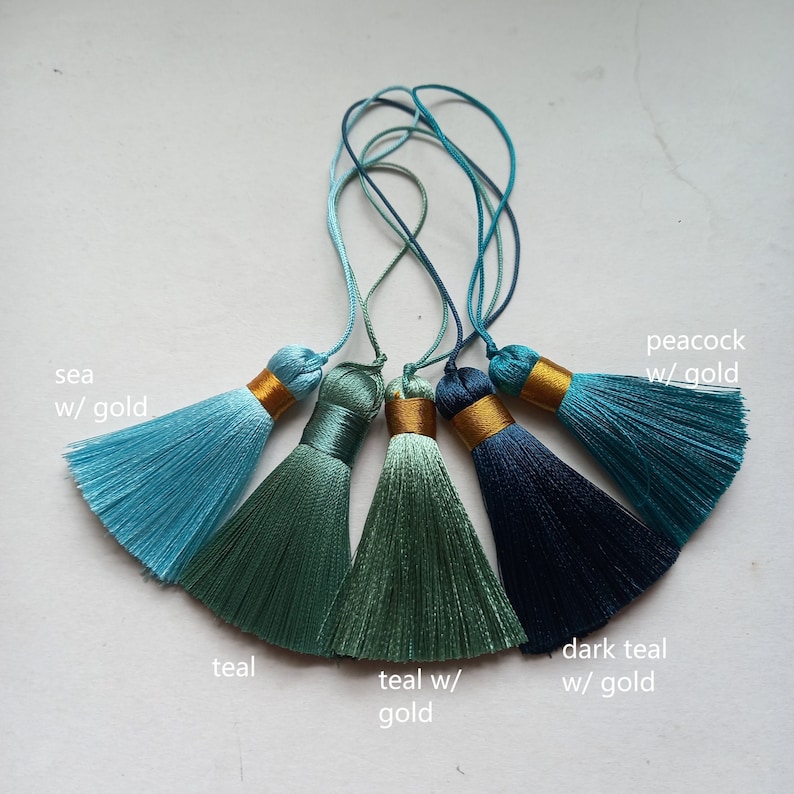 tassel silk small mini, bookmark tiny tassel 5cm in bulk image 7