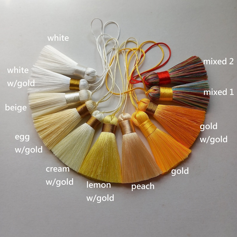 tassel silk small mini, bookmark tiny tassel 5cm in bulk image 4