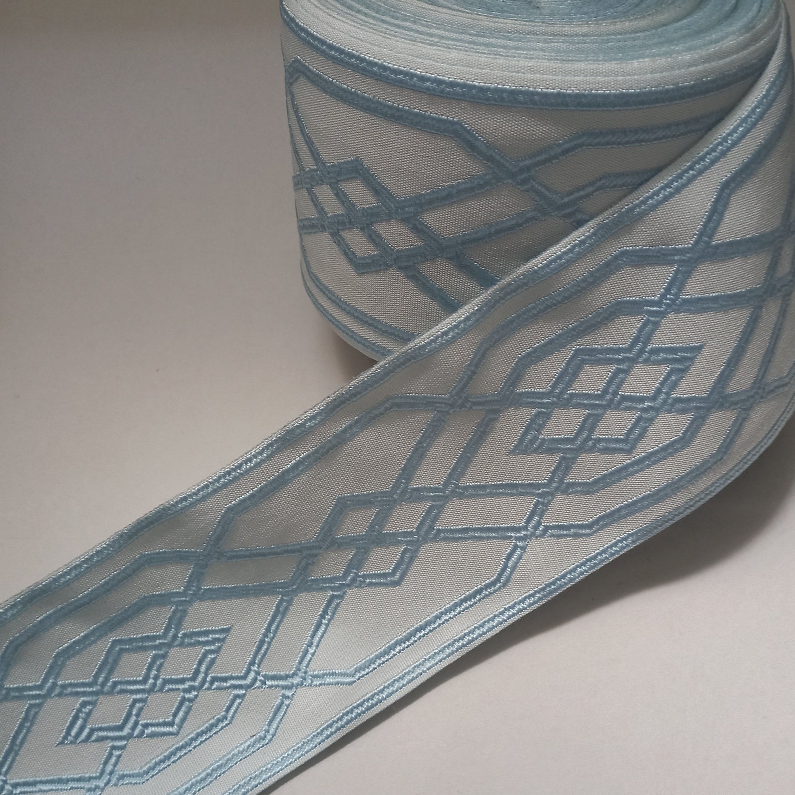 Fabric Trim Tape for Curtains Blue Navy Green Gray Tan by the Etsy