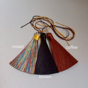 brown silk tassels for jewelry making