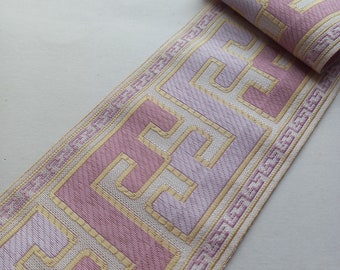 fabric trim pink for curtain, drapery trim by the yard 3 inch, designer trimming border tape, decorative drape edging trim