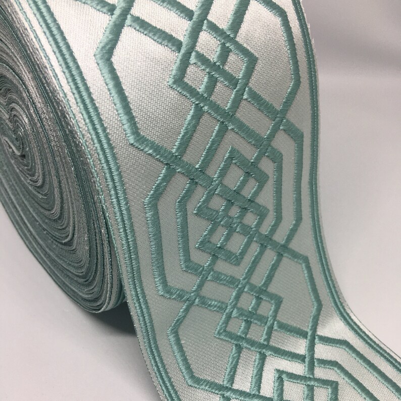 Navy curtain border fabric trim tape by the yard blue Etsy