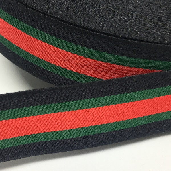 CLEARANCE! 3 yards black red green stripe ribbon 30mm, black, red and green striped ribbon, black green red striped ribbon