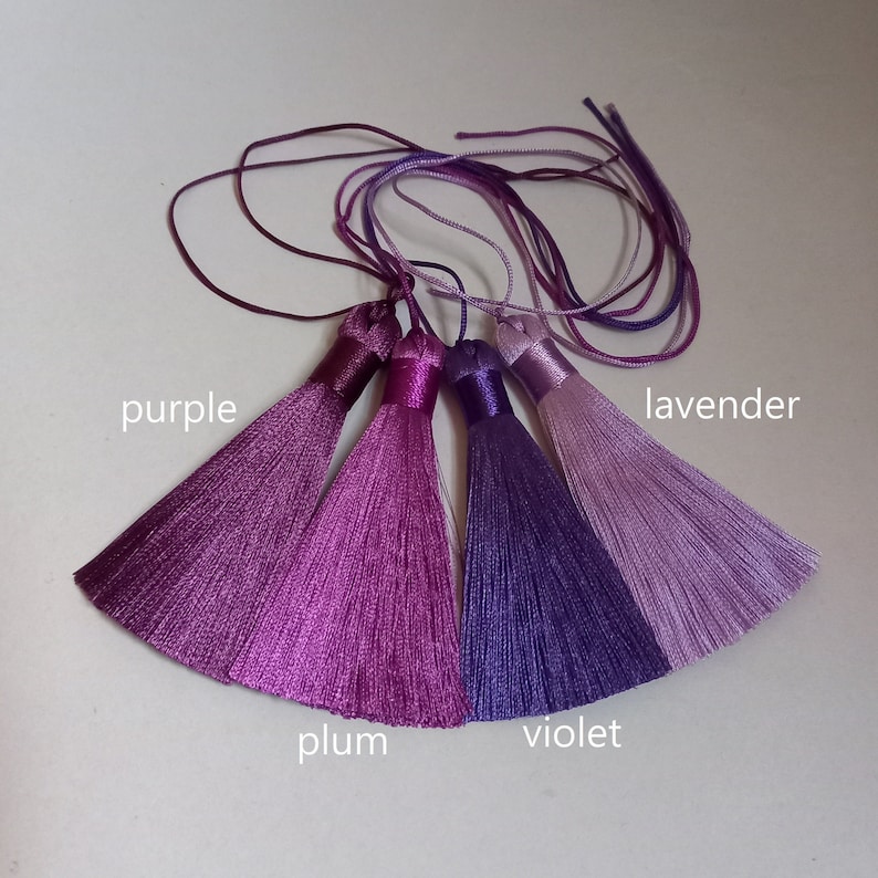 craft tassels in purple