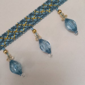Rotten Apple Crystals Braid Fringe Trimmings|9 cm height decoration crystal beads tassel trim fringe,decoration embellishments
