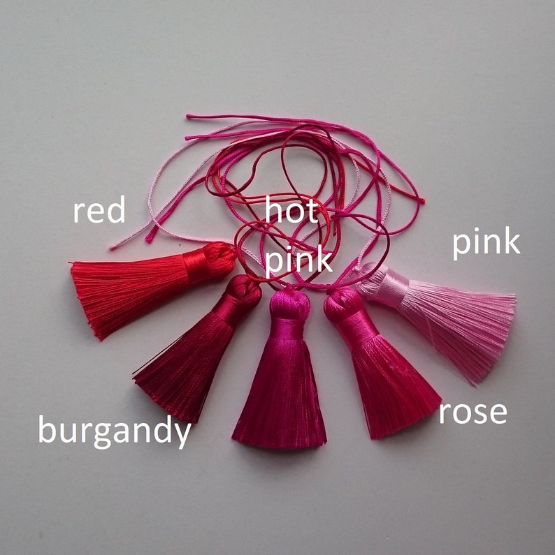 Silk small tassel 2 inch 5cm tassels for jewelry bookmark Etsy