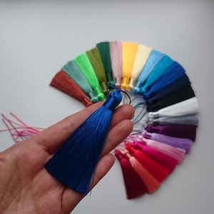 tassel, silk tassle for mala, bookmark, door and jewlery, 8 cm 3 inch small tassel wholesale