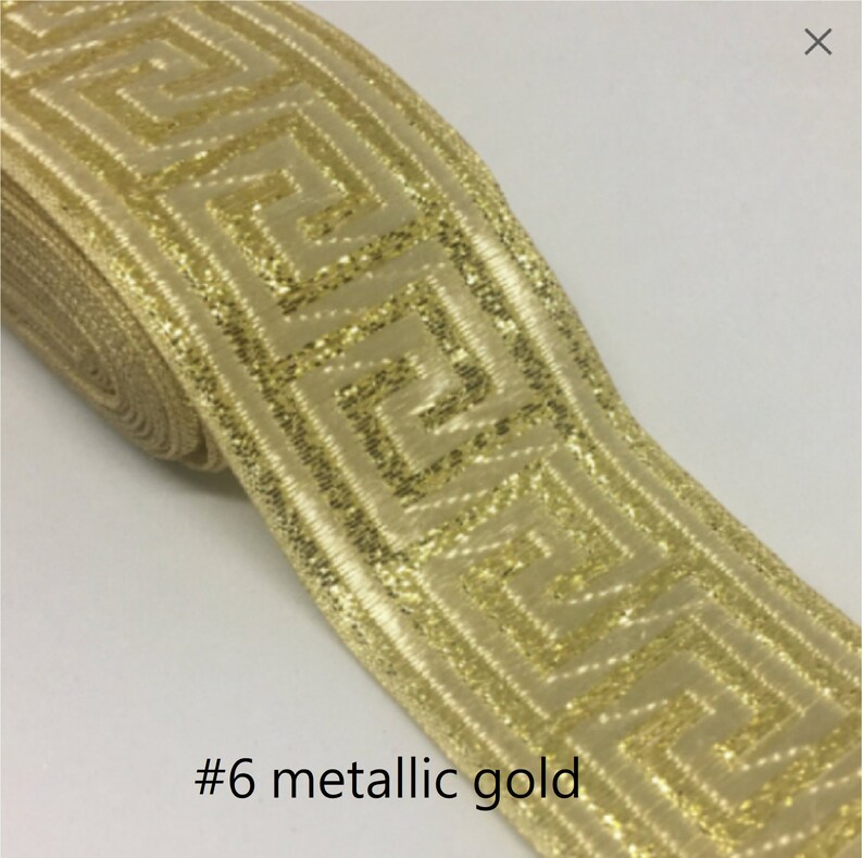 Blue greek key ribbon 33mm greek key trim greece key ribbon Etsy