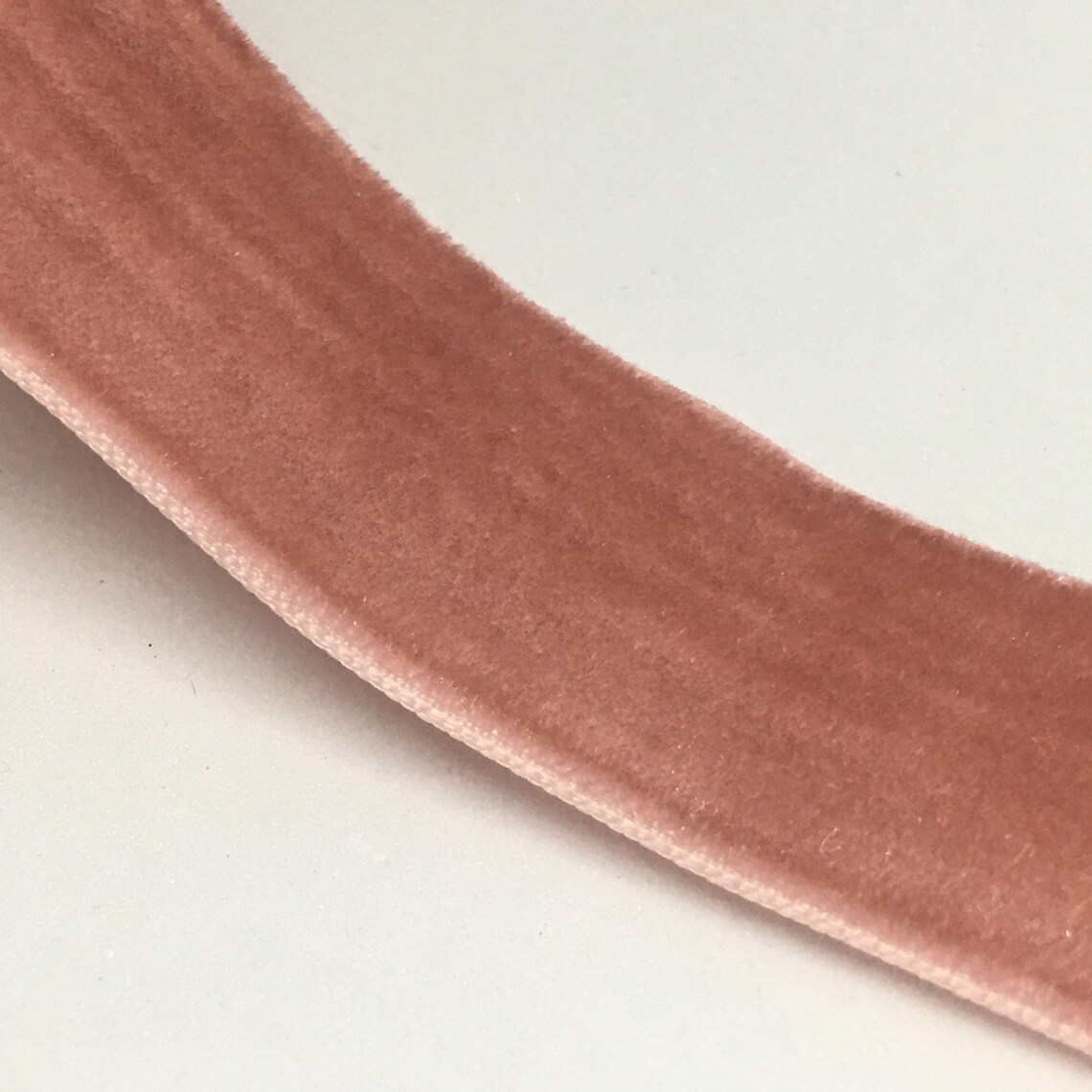 Dusty rose velvet hair ribbon blush pink velvet wedding Etsy