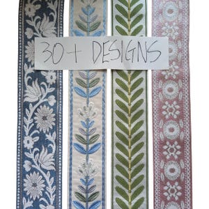 Leaves Floral Curtain Trim Tape: Drapery Fabric Border