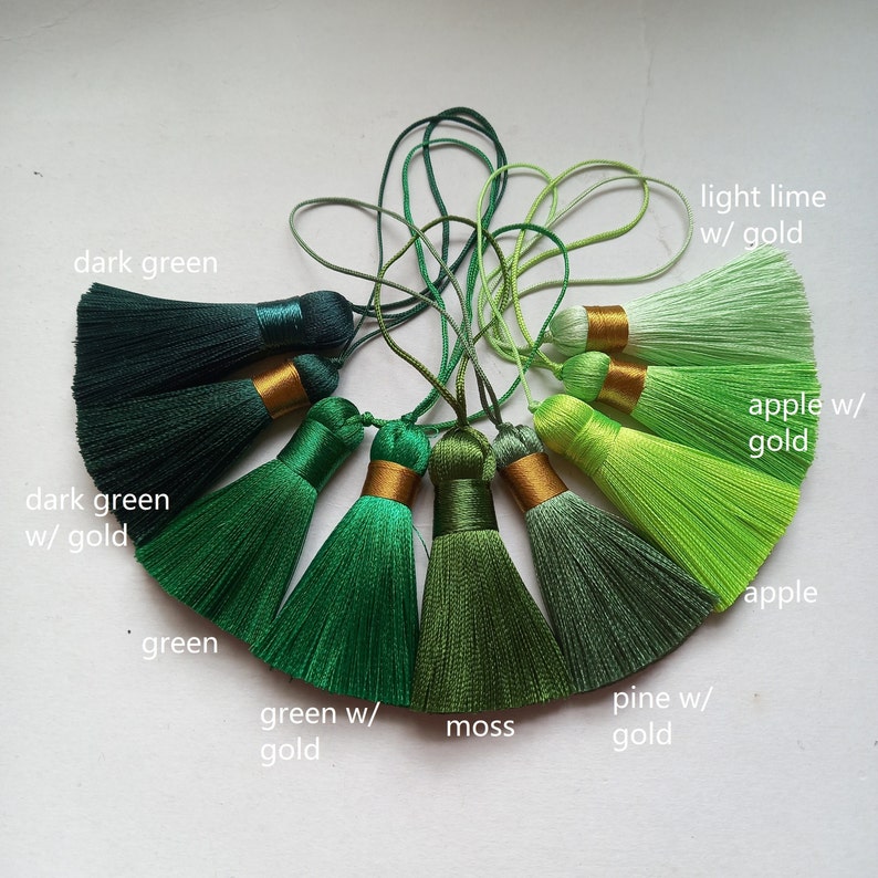 tassel silk small mini, bookmark tiny tassel 5cm in bulk image 6