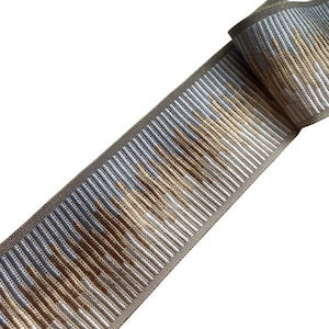 Beżowa geometryczna taśma wykończeniowa do zasłon, 2,5" 65 mm, taśma wykończeniowa do zasłon