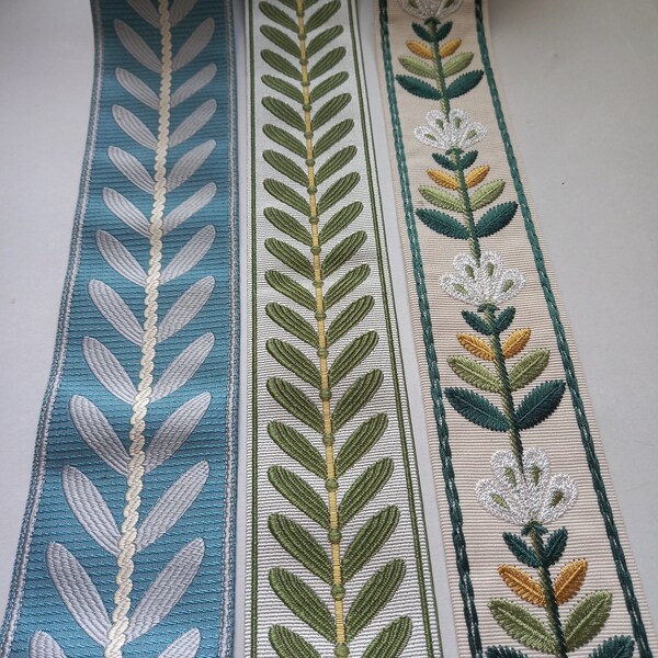 curtain trim, drapery fabric trim, curtain trim tape by the yard, embroider trimmings for curtains