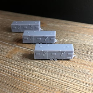 N Scale 1:160 Camping Trailer (3pk) Resin 3D Printed