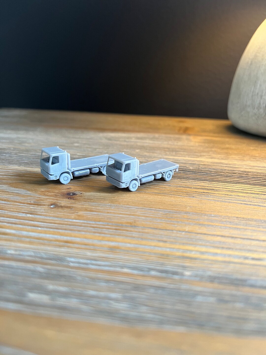 thumbnail image 2 of IgMakes N Scale (1:160) Flatbed Trailer – Unpainted Resin Kit – Not A Toy – USA Made 2 of 5