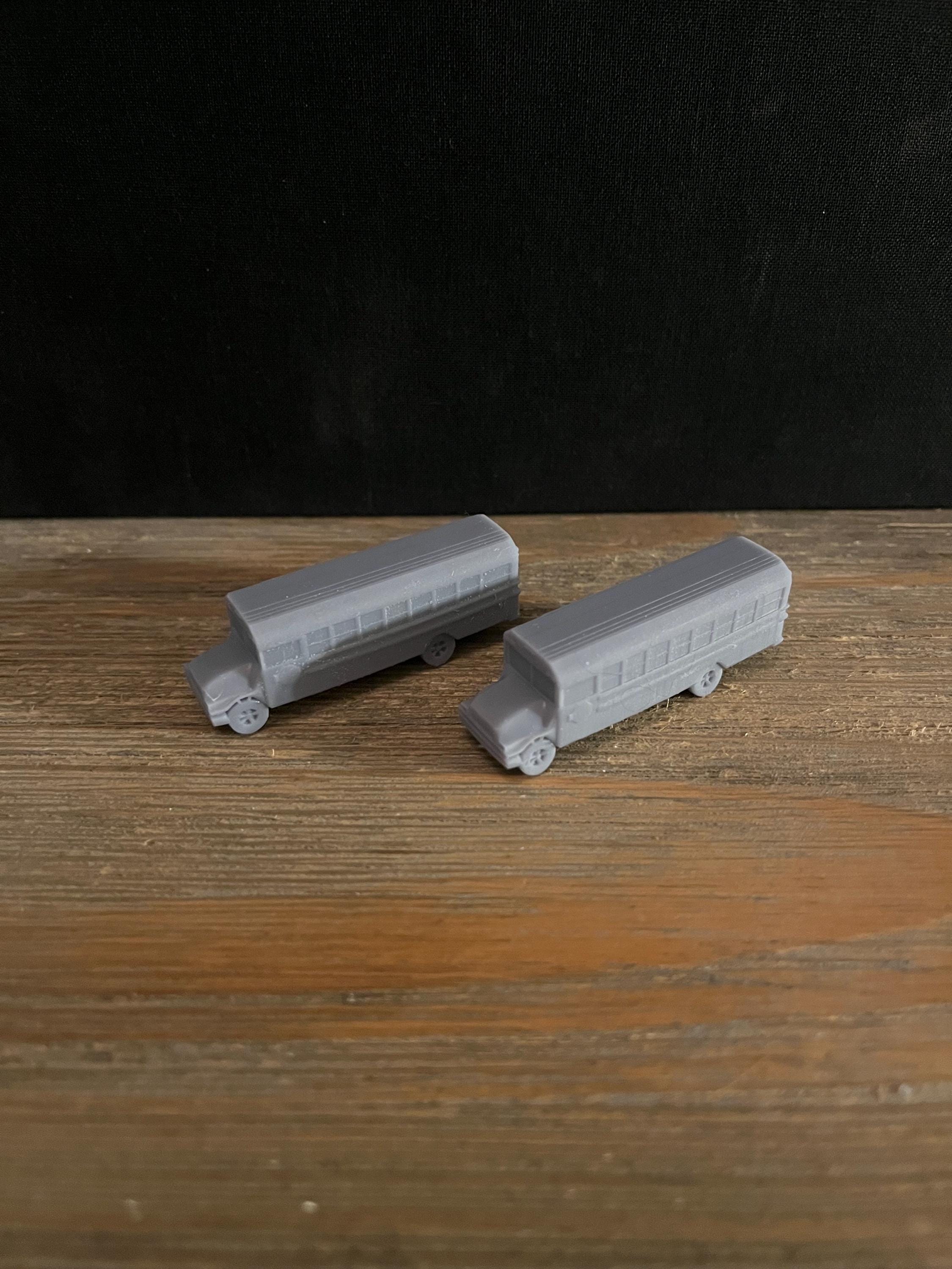 Kit 2 Autobus Scala N In Cartoncino - CustomZscales CT1N, Modello Da Assemblare, Veicoli Urbani