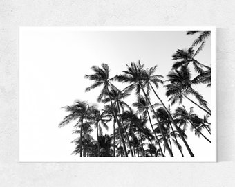 Palm Tree Ultra, Black And White Prints, Palm Trees Wall Art, Beach Prints, Palm Tree Poster, Digital Download, Printable Art