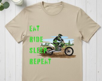 Camiseta Comer Montar Dormir Repetir
