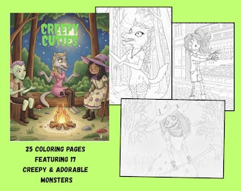 Dibujos para colorear de bellezas espeluznantes