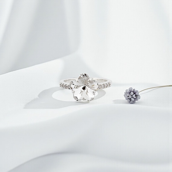 argento 925 fedina di swarovski