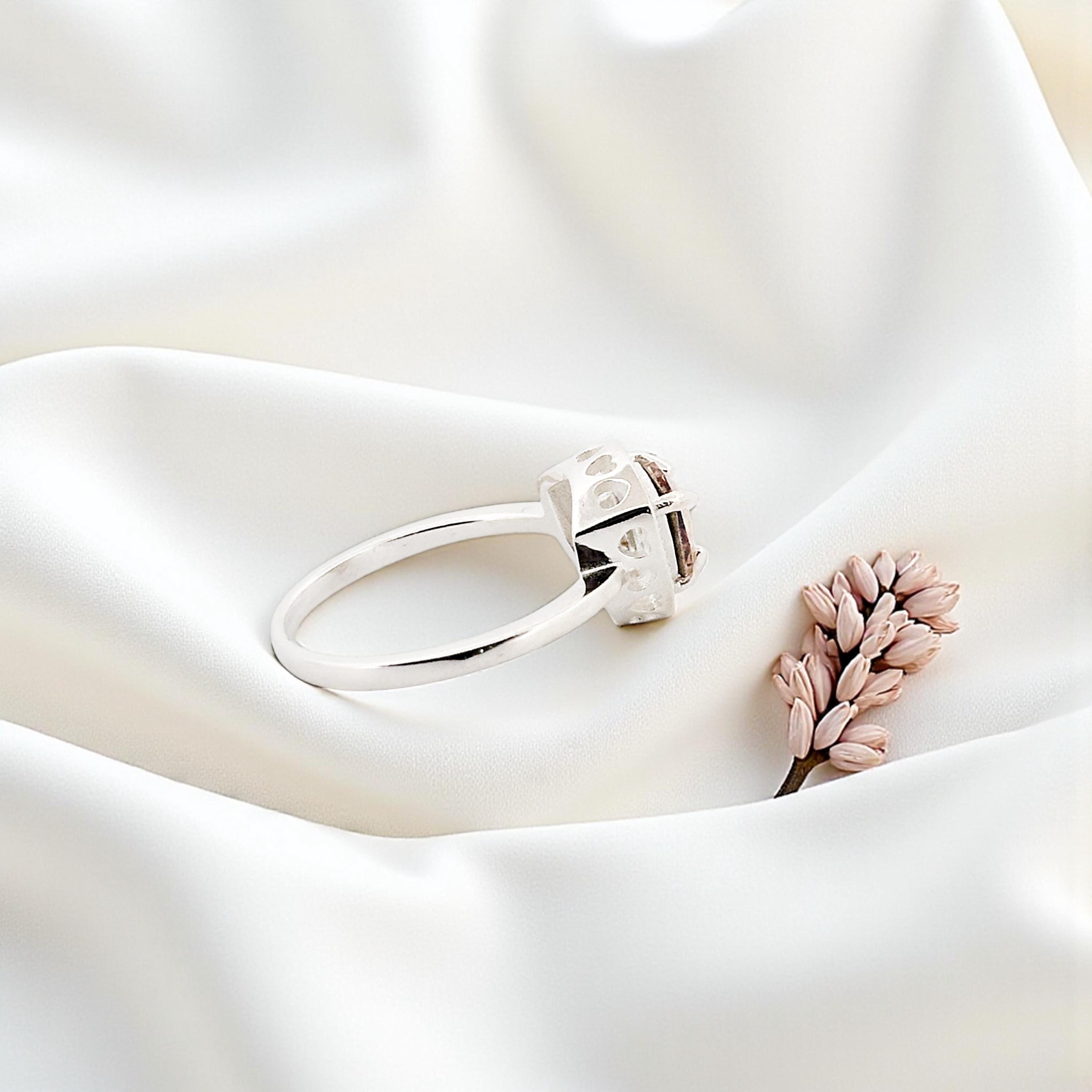 Bague Plaqué Argent 925 Avec Zircon Cristal - Taille 52 (USA 6), Neuve Avec étiquettes