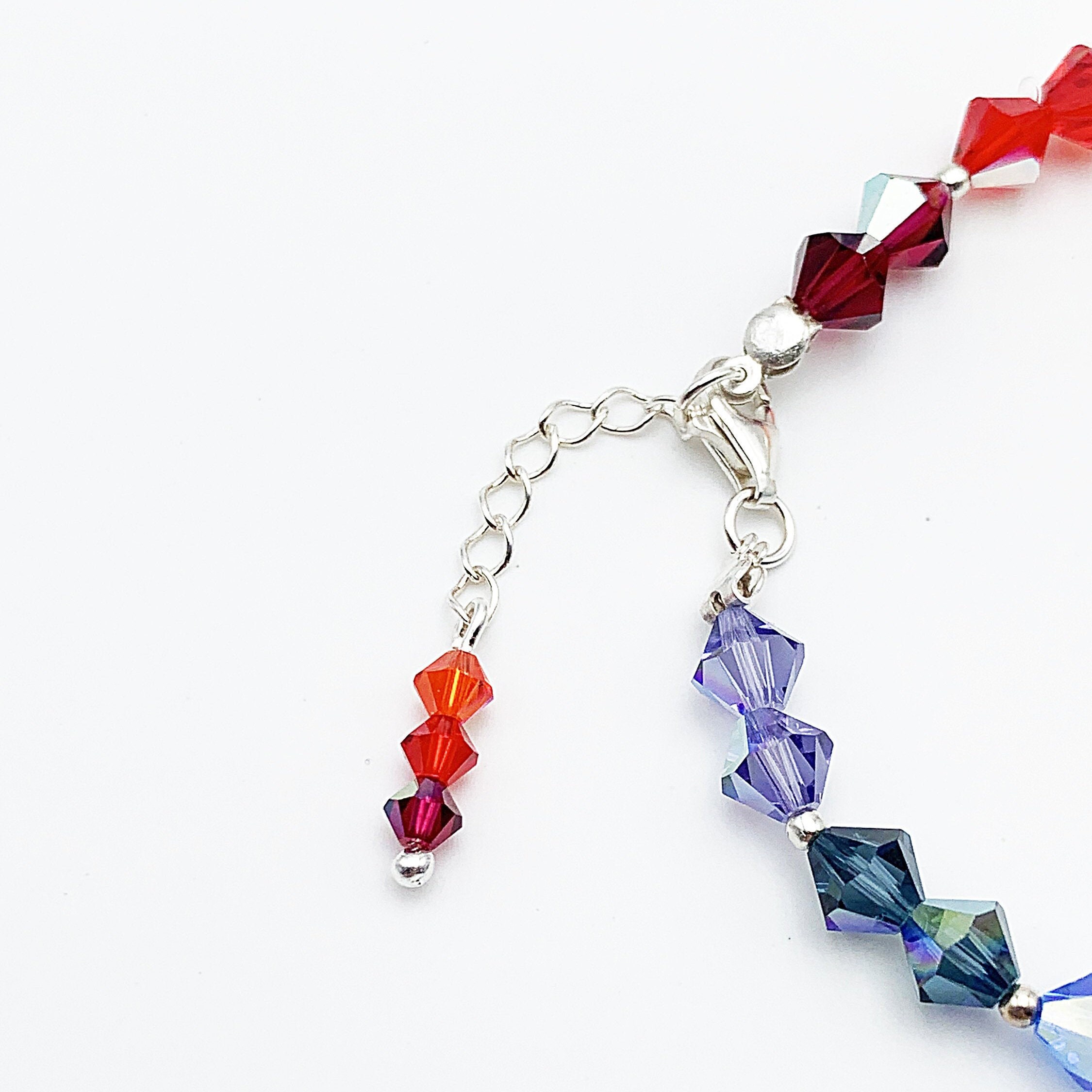 Swarovski 多色クリスタルビーズブレスレット Swarovski 多色クリスタルビーズブレスレット ロングカラフルな