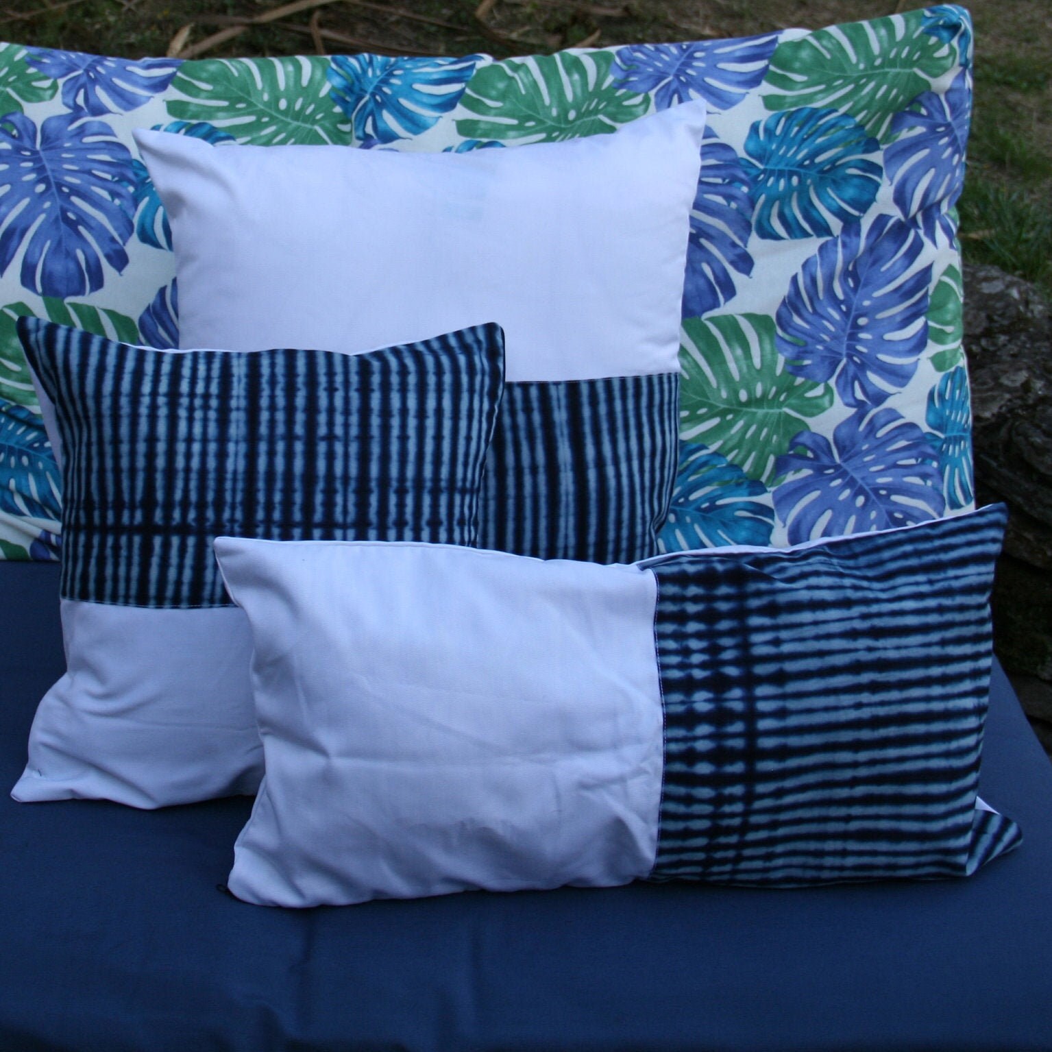 Set de 3 Housses Coussins en Shibori Africain