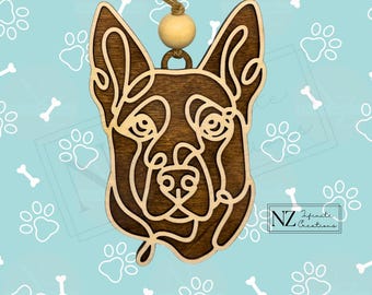 Belgian Malinois Dog Christmas Wood Ornament, Gift for dog lovers, Memorial for pet loss