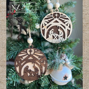 O Holy Night Wooden Ornament- Jesus Christ Nativity Ornament