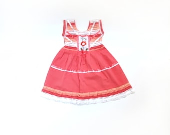 Mexican summer dress, girl's dress, embroidered Mexican dress, size 3, summer dress, Mexican handmade dress.