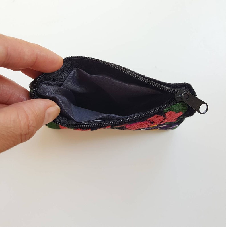 Mexican coin purse embroidered coin purse Mexican coin saver.