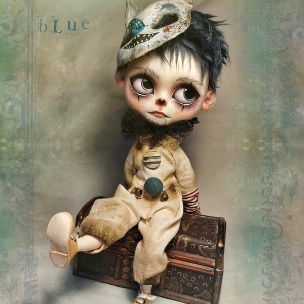 One of a kind custom Blythe doll "Blue"boy_DM for payment plans. Attention, this item cannot be shipped to Germany, sorry.