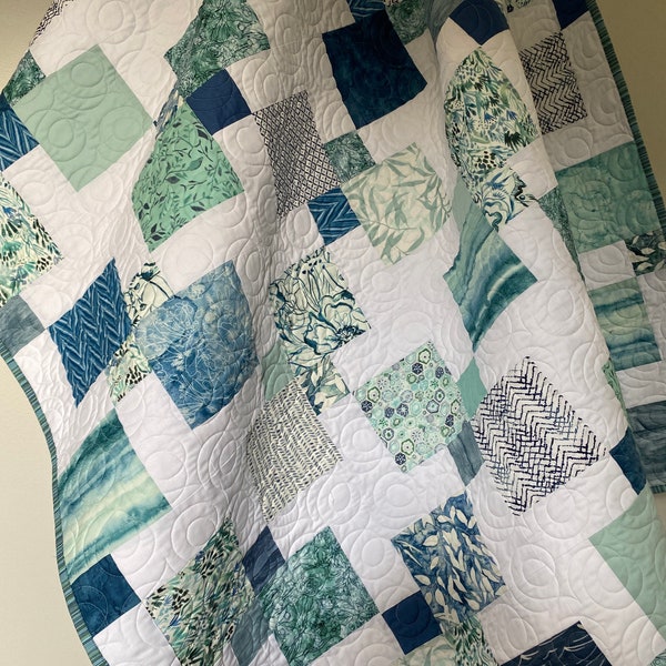 Aqua Quilt Etsy