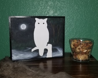 Misty Owl Shadow Box