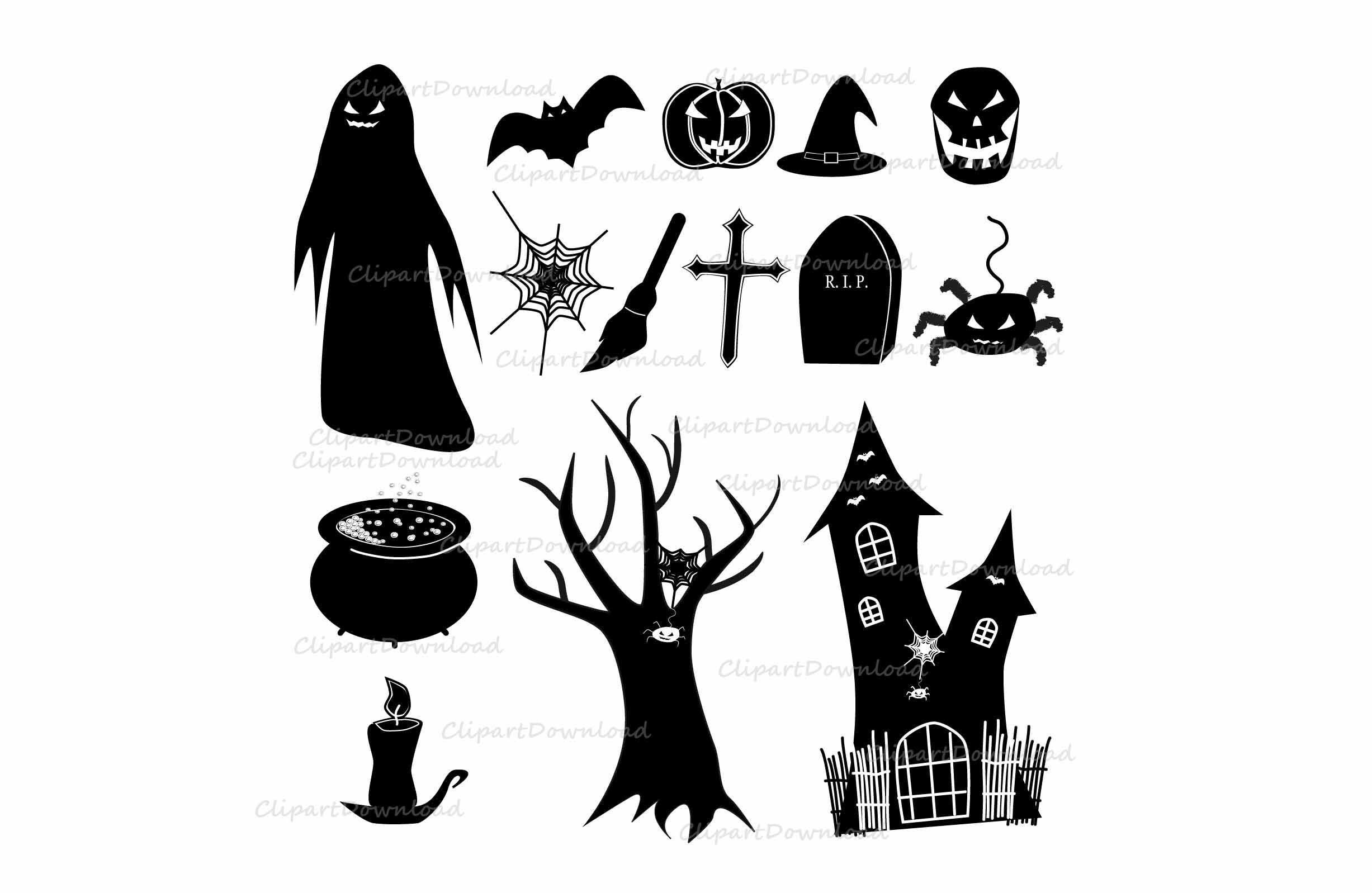 Download Halloween digital illustration scary skull svg pumpkin ...