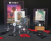 Personalised Music Plaque With Stand, Any Photo, Any Song, High Quality UV Print, With Song Barcode, Album Cover, Music Gift, Music Print