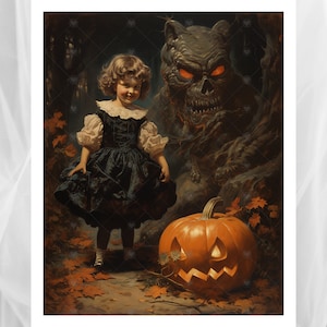 Halloween Decor, Halloween Printable Wall Art, Vintage Halloween Poster, Halloween Party Decor, Horror, Instant Download