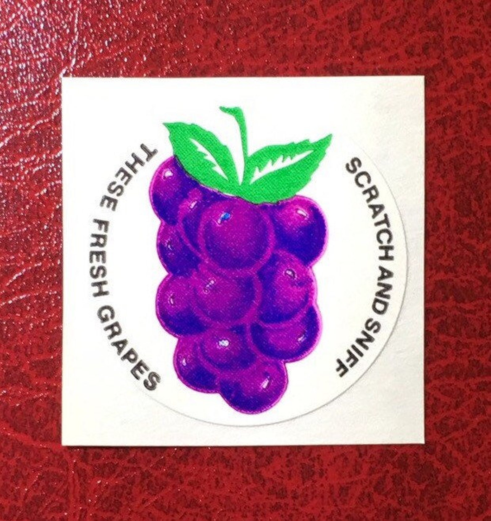 Vintage 80s 3M Matte Scratch and Sniff Sticker Grape Great Scent Etsy