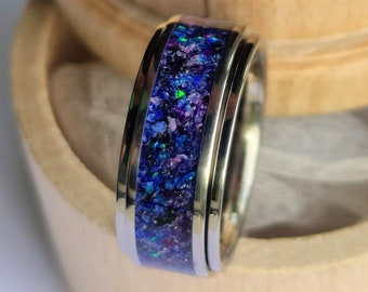 Titanium spinner ring "Nebula"