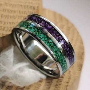 Titanium wedding band &quot;Duality&quot;.