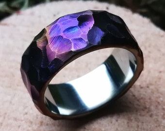 Anodized titanium band "The Void".