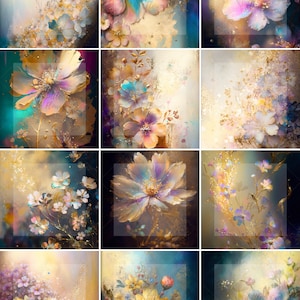 19 Floral Digital Canvas Digital Backdrops, Maternity Backdrop Overlays, Studio Backdrop Overlays, Fine Art Textures, Photoshop Overlays