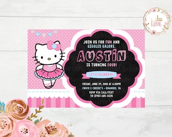 Hello Kitty Ballerina Invitation