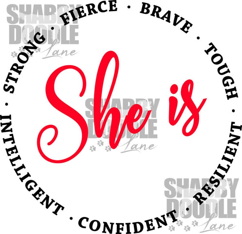 Download She Is strong fierce brave tough intelligent svg svg cut ...