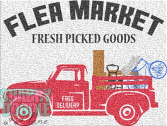 Download Flea Market Truck Svg Cut File Cricut Silhouette Wall Art Etsy PSD Mockup Templates
