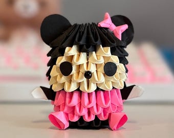 3D Origami Paper Figure Minnie Mouse