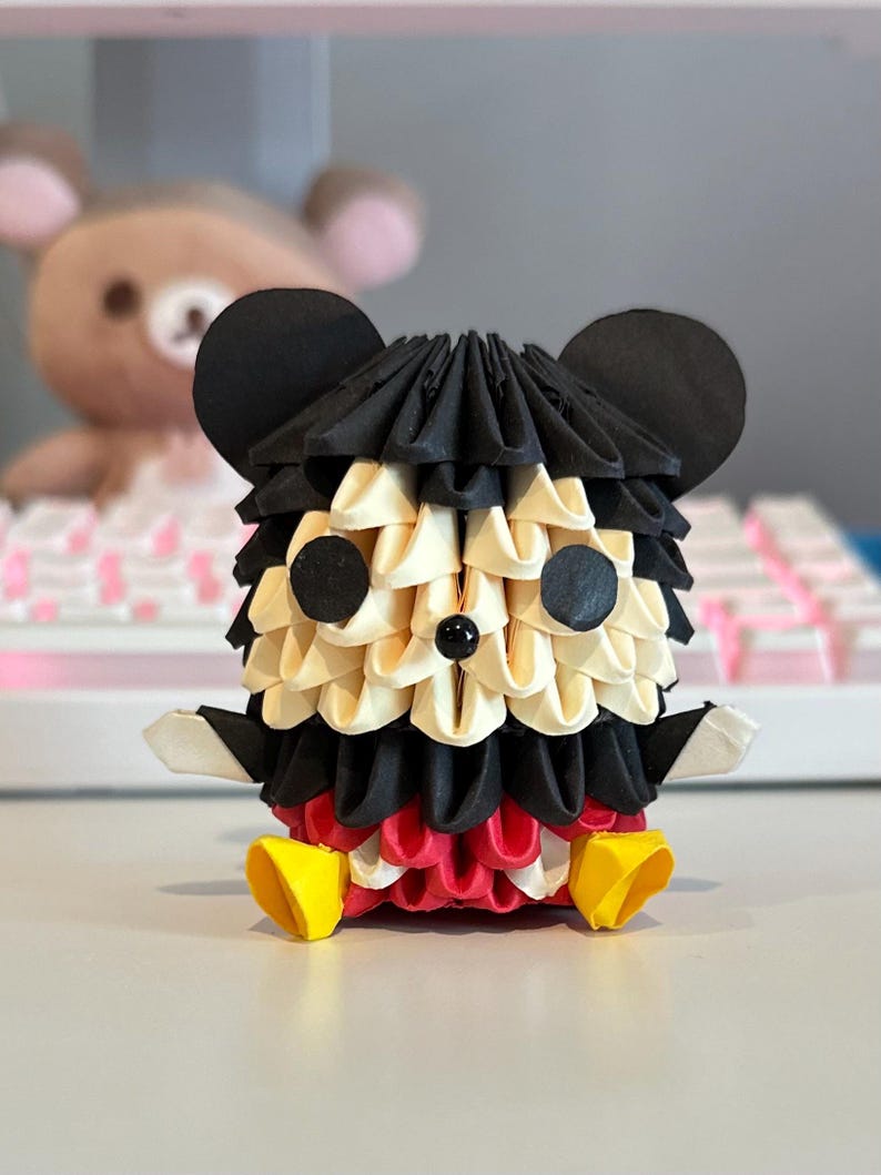 3D Origami Paper Figure Mickey Mouse image 1
