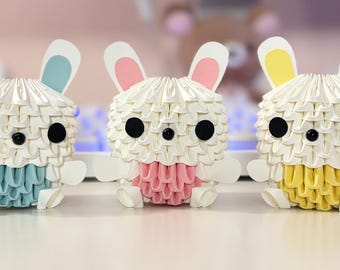 3D Origami Paper Figure Bunny Rabbit version 2