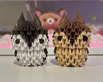 3D Origami Paper Figure Dog