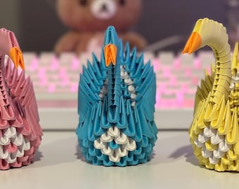 3D Origami Paper Figure Small Swan